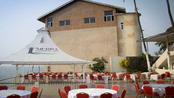 Outdoor banquet area