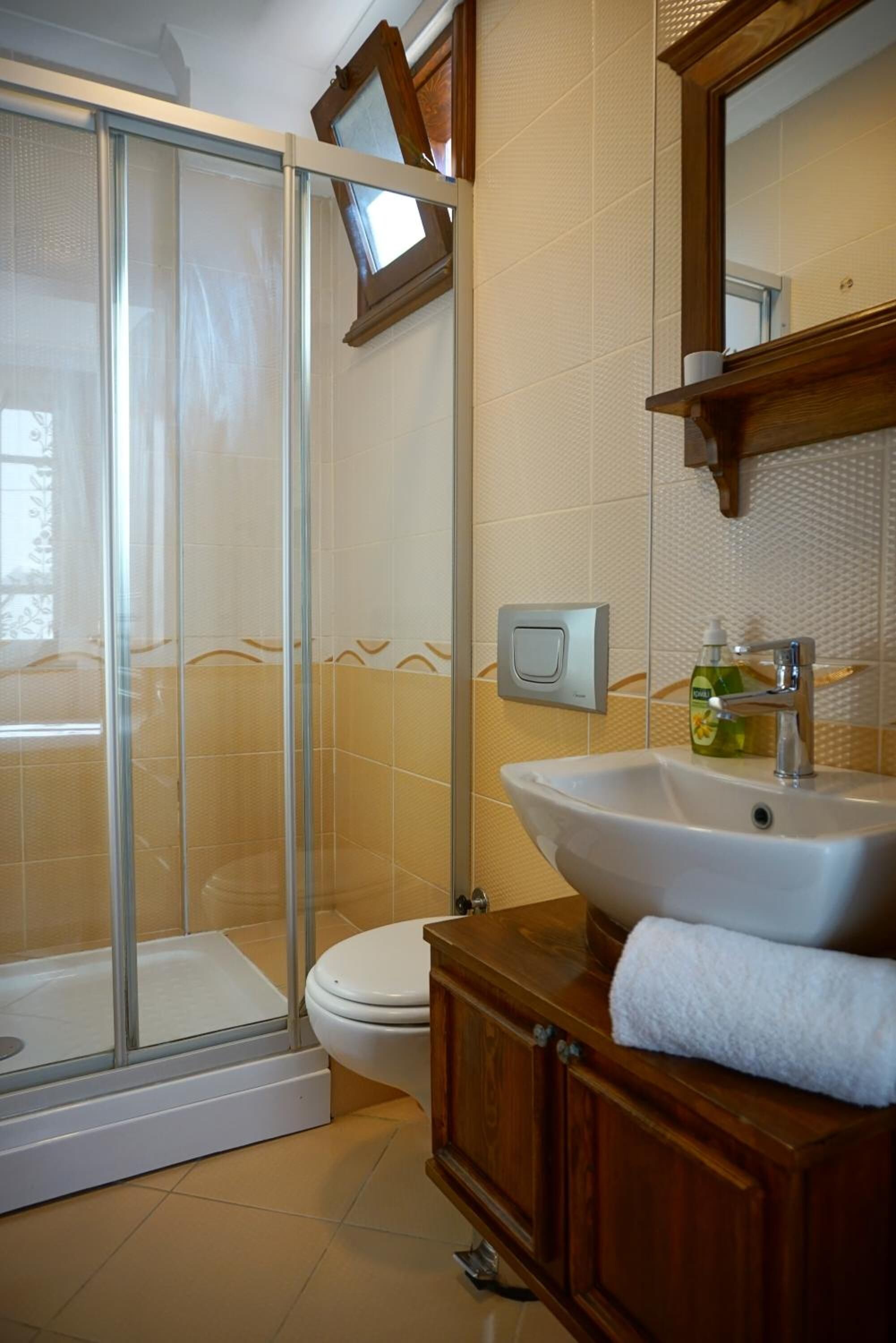 shower, free toiletries, hair dryer, slippers