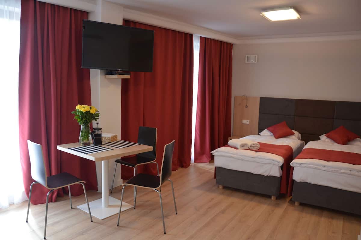 Estudio Deluxe, Terraza (Sopot) | Ropa de cama de alta calidad y caja de seguridad en la habitación