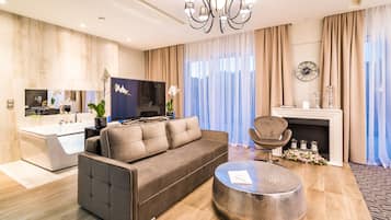 Apartemen Deluks, sauna | Area keluarga | TV layar datar