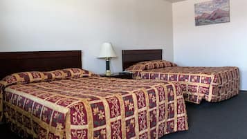 Desk, free WiFi, bed sheets