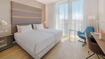 Down duvets, minibar, in-room safe, desk