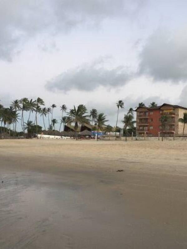 On the beach, beach shuttle