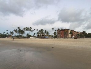 On the beach, beach shuttle
