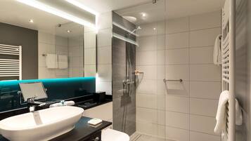 Designer-Toilettenartikel, Haartrockner, Handtücher