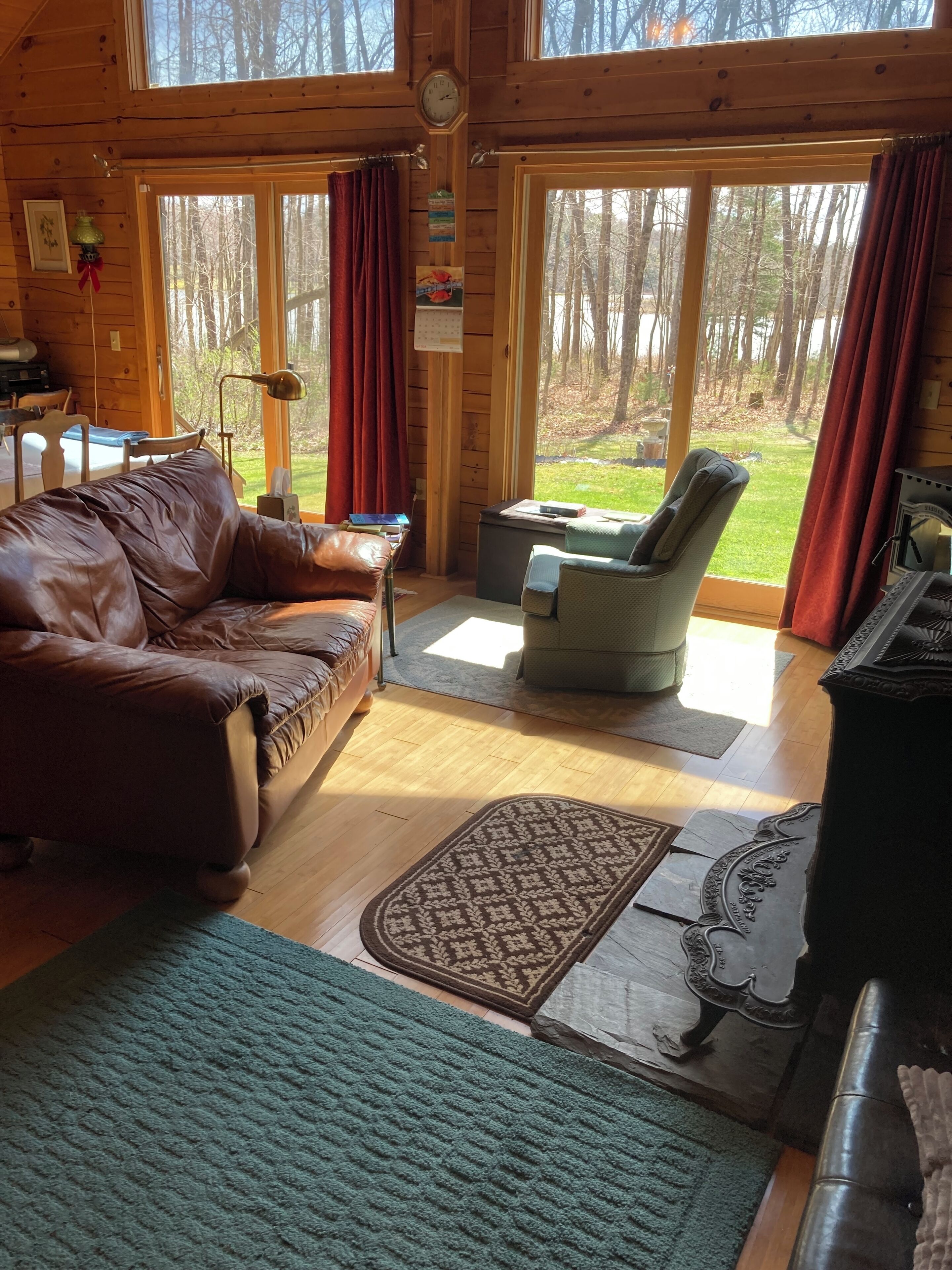 TV, fireplace, DVD player, books