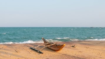 On the beach, beach towels, beach bar