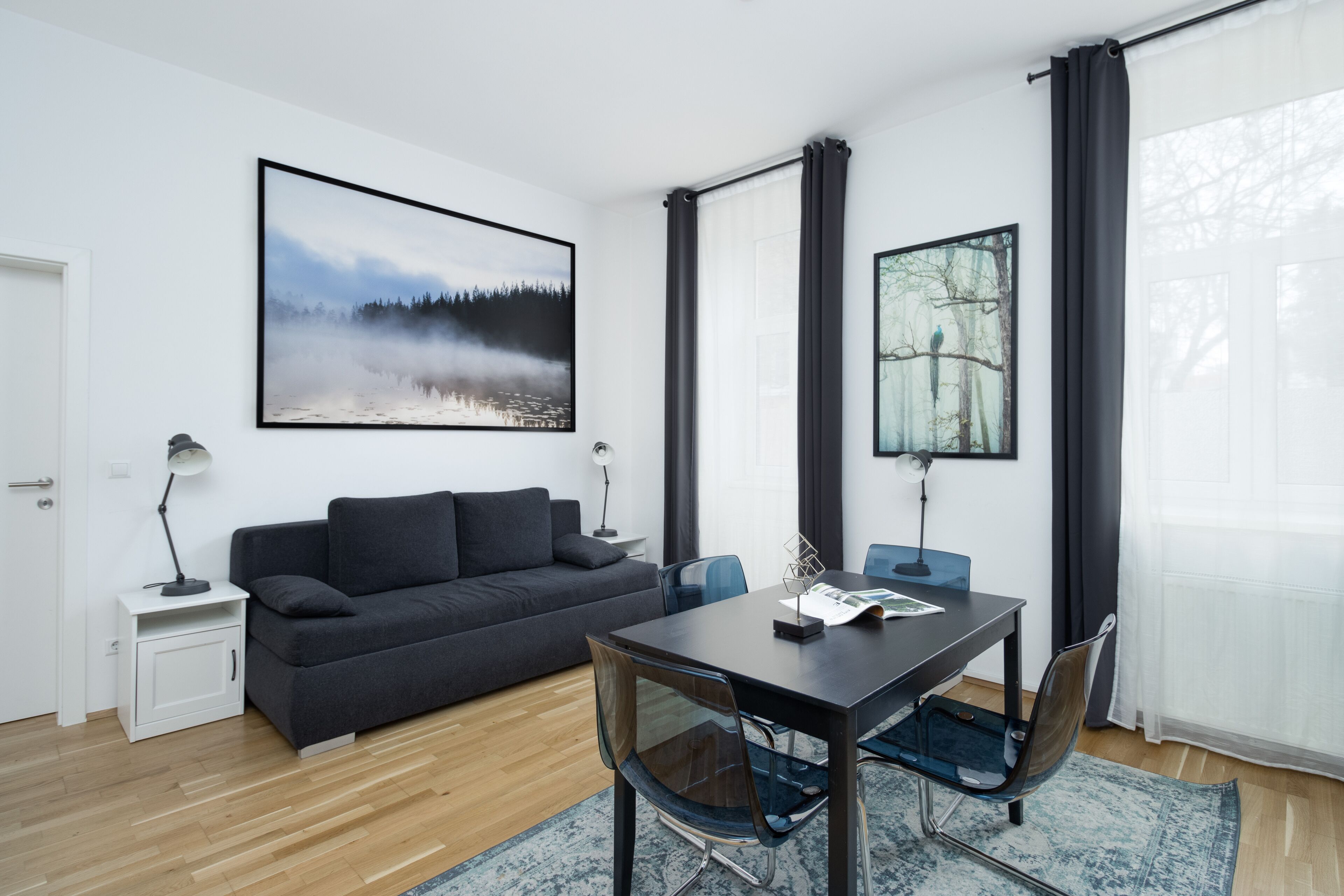 Comfort-Apartment, 1 Queen-Bett und Schlafsofa, Küche | Wohnbereich | 32-Zoll-Flachbildfernseher mit Kabelempfang, Fernseher