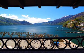 Twin Room, 1 Bedroom, Lake View | Balcony view - Hotel Elvezia Ascona (Ascona)
