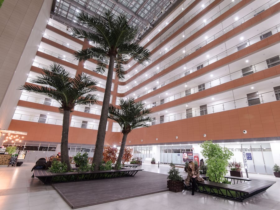 Sittområde i lobbyn