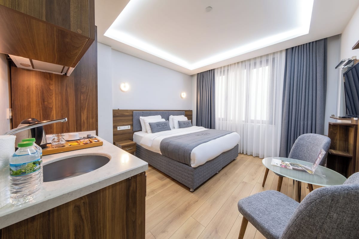 1 kamar tidur, seprai katun Mesir, dan seprai premium