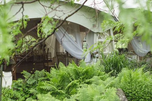 Outdoor wedding area