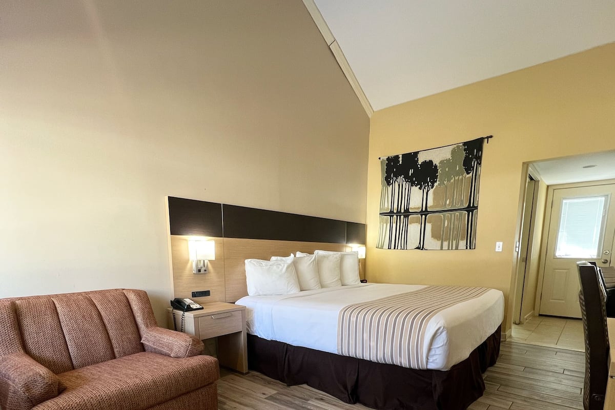 Kamer (Woodside, Pet Friendly) | Luxe beddengoed, een kluis op de kamer, een bureau, geluiddichte muren
