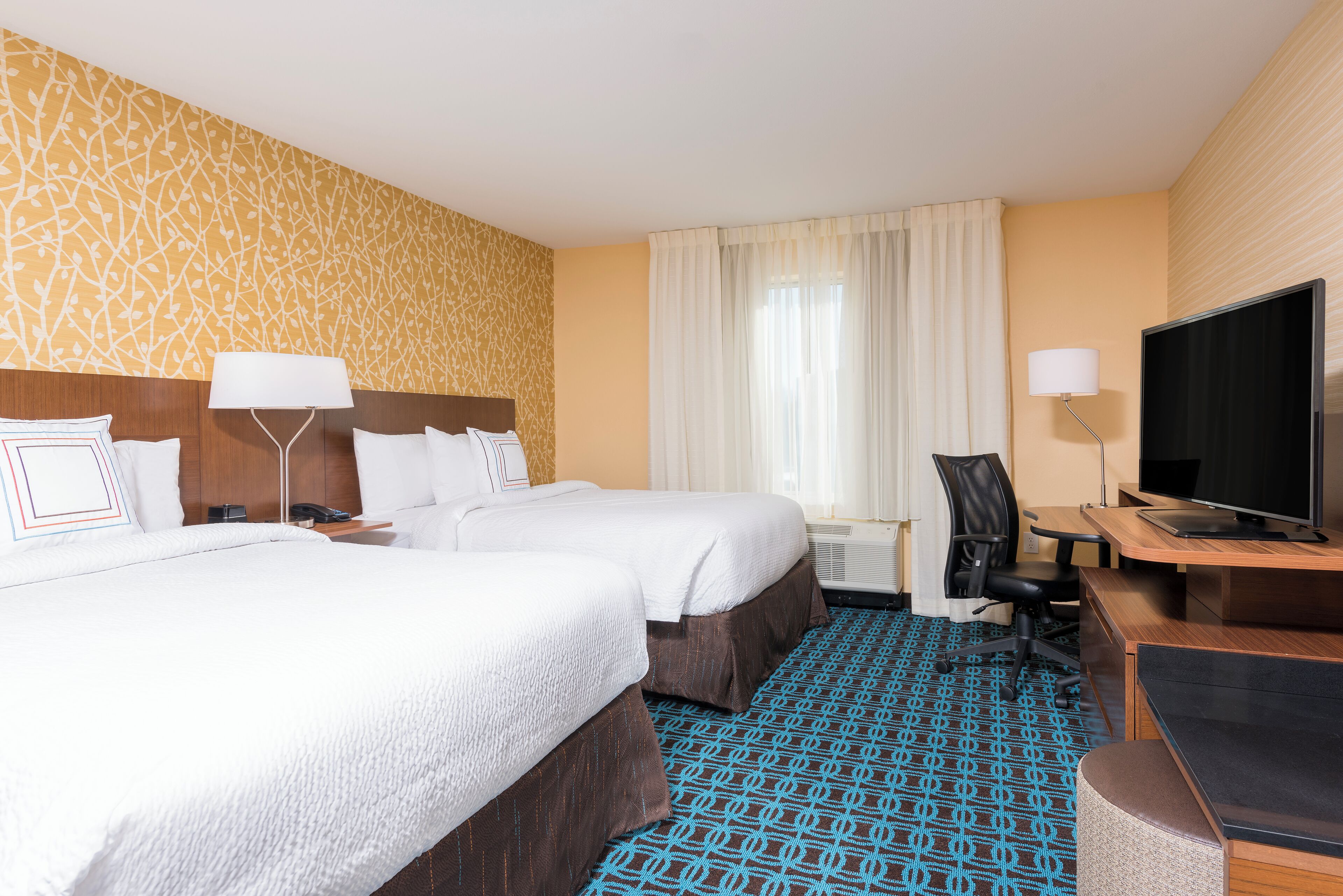 room, 2 queen beds, non smoking | desk, blackout curtains, iron/ironing board, free cots/infant beds