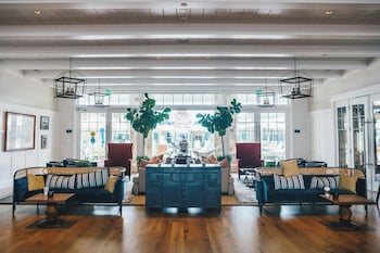 Hotel entrance and lobby at Lido House, Autograph Collection