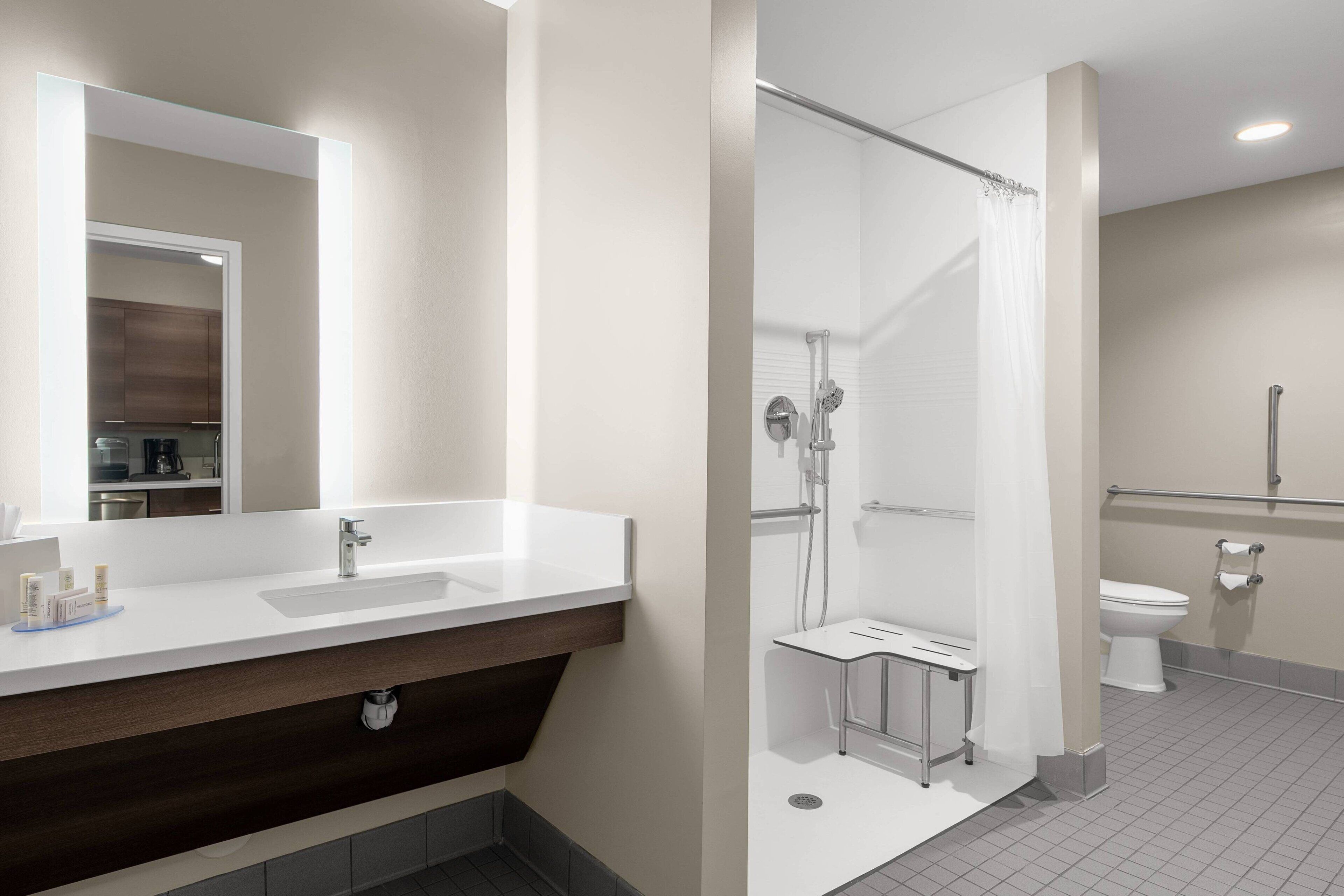 free toiletries, hair dryer, towels