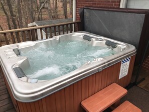 Outdoor spa tub - Quiet, Charming Lake Front Home with Kayaks,  2 Guest Maximum (Hot Springs)
