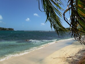 På stranden