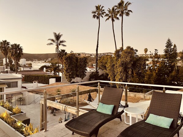 Terrace/patio - Rooftop Ocean views, great outdoor space,  HEAT & A/C,  prime location, gated (Ensenada)