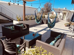 Terrace/patio - Rooftop Ocean views, great outdoor space,  HEAT & A/C,  prime location, gated (Ensenada)