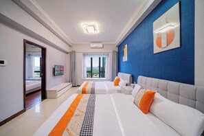 Business Suite, Multiple Beds | Premium bedding, individually decorated, individually furnished, desk - Pazhou Angda International Aparthotel Canton Fair Branch (Guangzhou)
