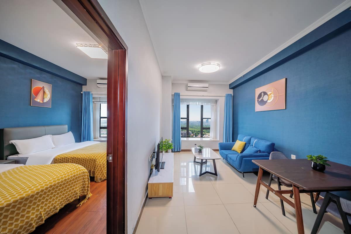 Business-Suite, 2 Doppelbetten | 1 Schlafzimmer, hochwertige Bettwaren, individuell dekoriert
