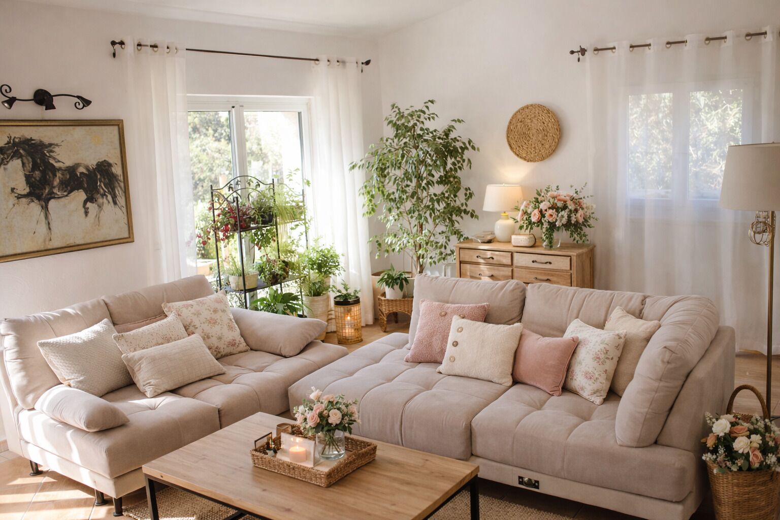 Télévision, cheminée, lecteur de DVD, livres