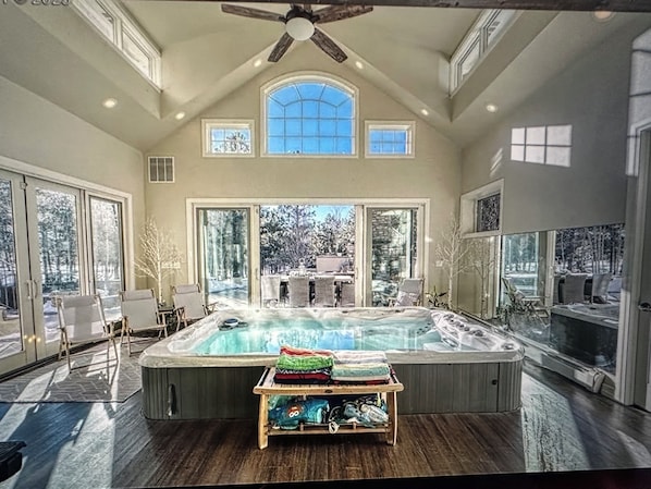 Indoor pool - Gorgeous Colorado Farmhouse Getaway in Forest, yet 10 min from town: NO EVENTS (Colorado Springs)