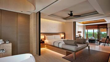 Svit - 1 sovrum - utsikt mot trädgården (Balcony) | Egyptiska bomullslakan och sängtillbehör av högsta kvalitet