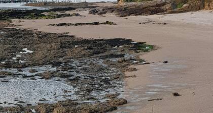On the Breton coast, beaches and shops on foot.