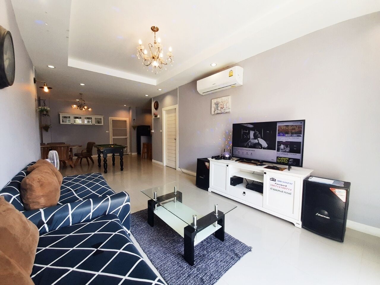 Villa, 4 Bedrooms, Private Pool | Living area | 40-inch flat-screen TV with cable channels, TV