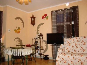 Individually decorated, individually furnished, iron/ironing board