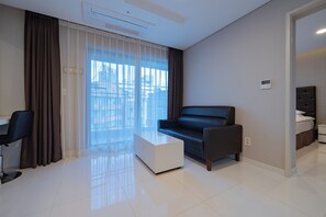 Dobbeltrom – deluxe | Oppholdsområde | Oppvarmet gulv