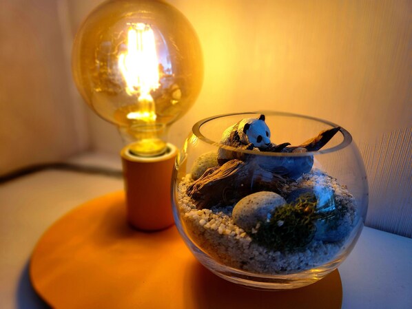 2 bedrooms, premium bedding, memory-foam beds, soundproofing