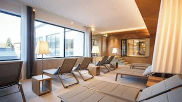 Sauna, steam room, body treatments, hydrotherapy, aromatherapy