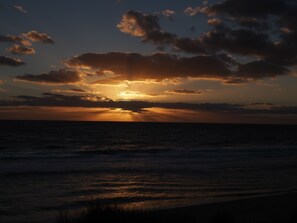 Private beach, white sand, beach towels, snorkeling