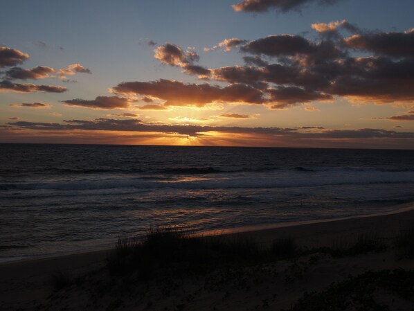Private beach, white sand, beach towels, snorkeling