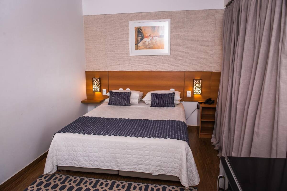 desk, blackout curtains, free wifi, bed sheets