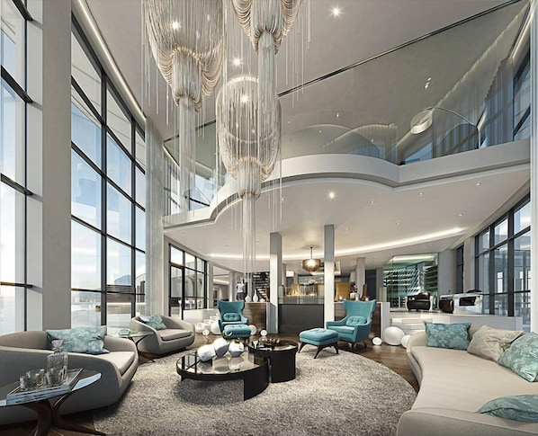 Ocean View Penthouse | Living room