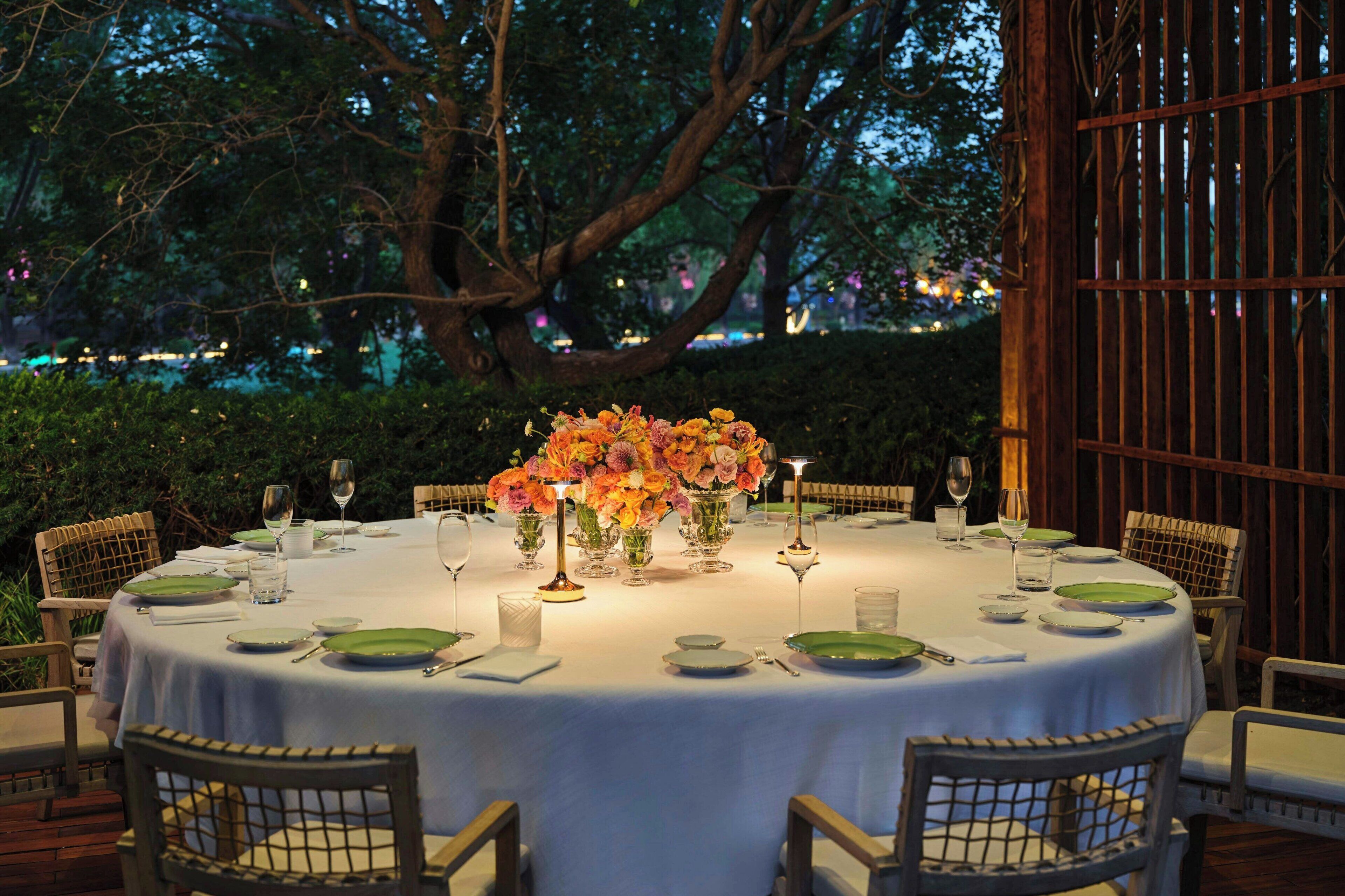 italian cuisine, garden views