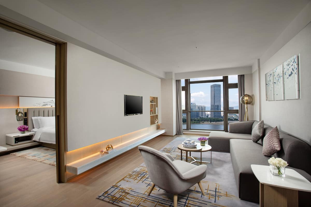 Suite, 1 Bedroom, River View | Premium bedding, minibar, in-room safe, desk