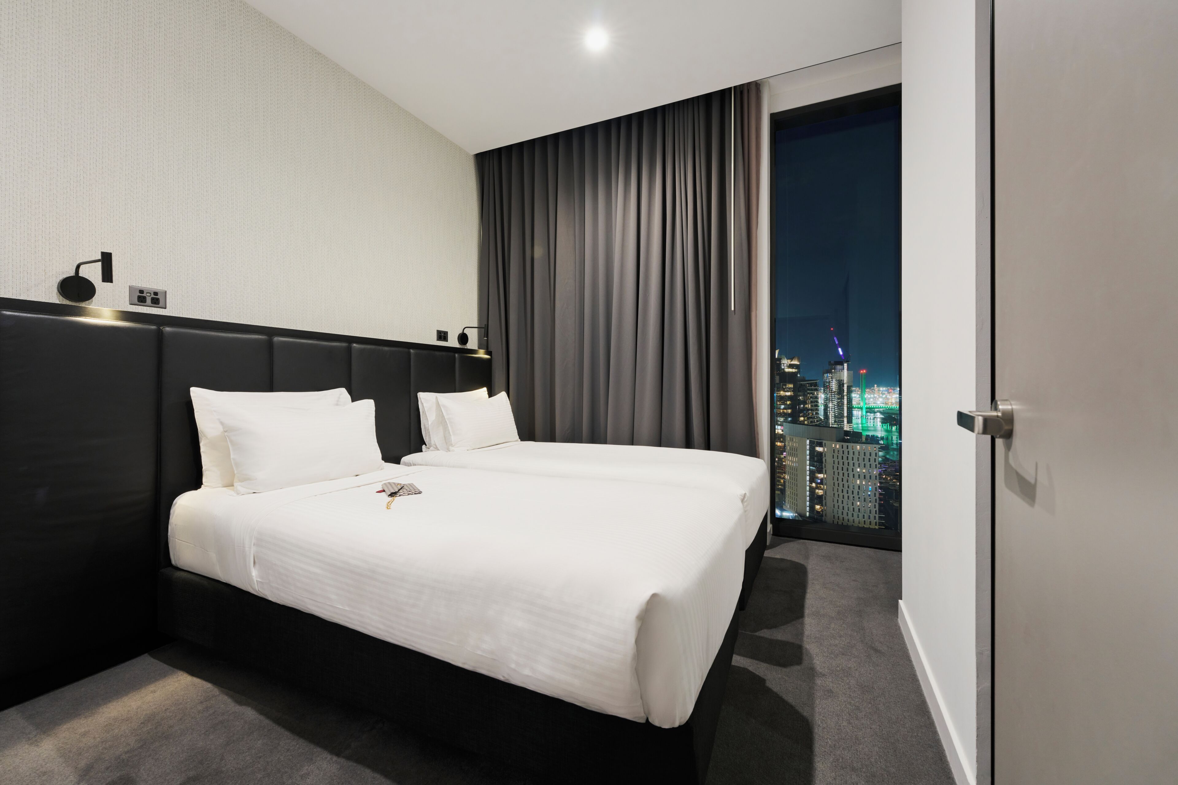 Deluxe Apartment, 2 Bedrooms, City View | Pillow-top beds, in-room safe, desk, laptop workspace
