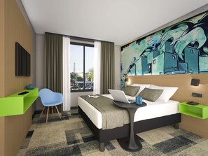 Superior Double Room, 1 Double Bed, Tower (Eiffel Tower View) | Premium bedding, in-room safe, desk, blackout drapes - ibis Styles Clamart Gare Grand Paris (Clamart)