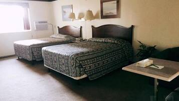 Desk, free WiFi, bed sheets