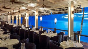 Outdoor dining - Solaris Beach House, Beach-front villa, St James  (Housekeeper/Cook included) (Weston)