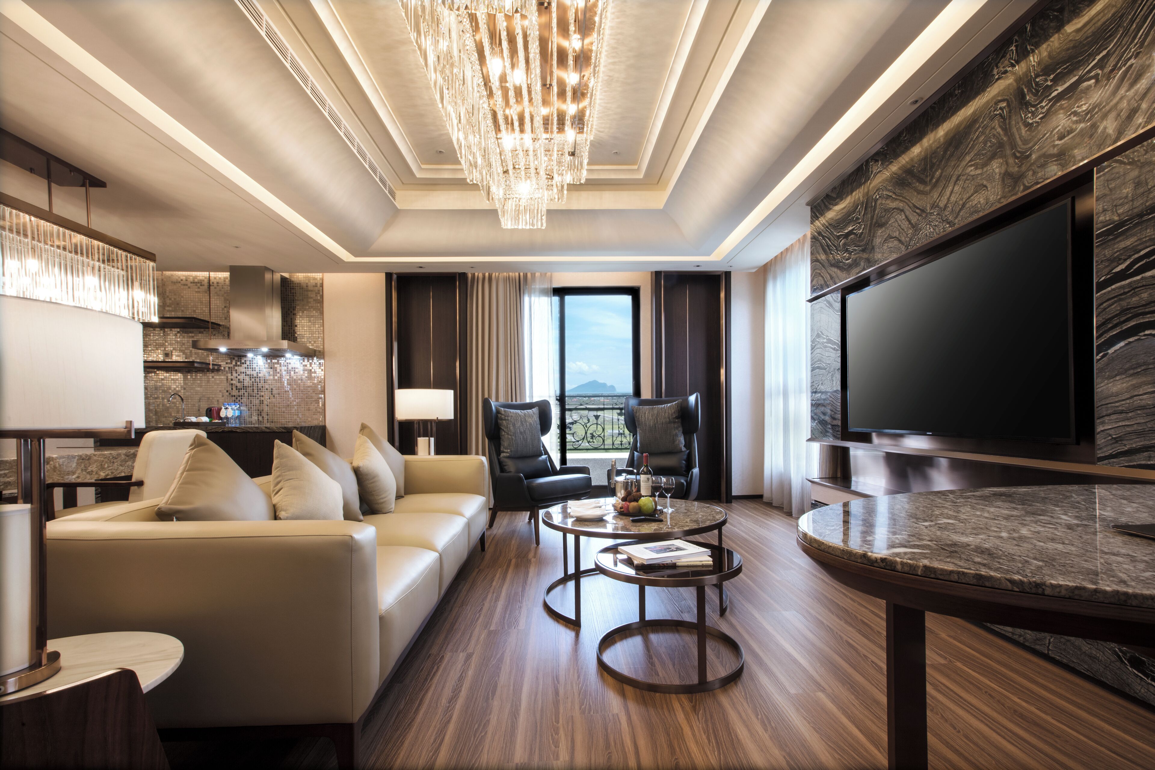 valletta suite | living area | lcd tv