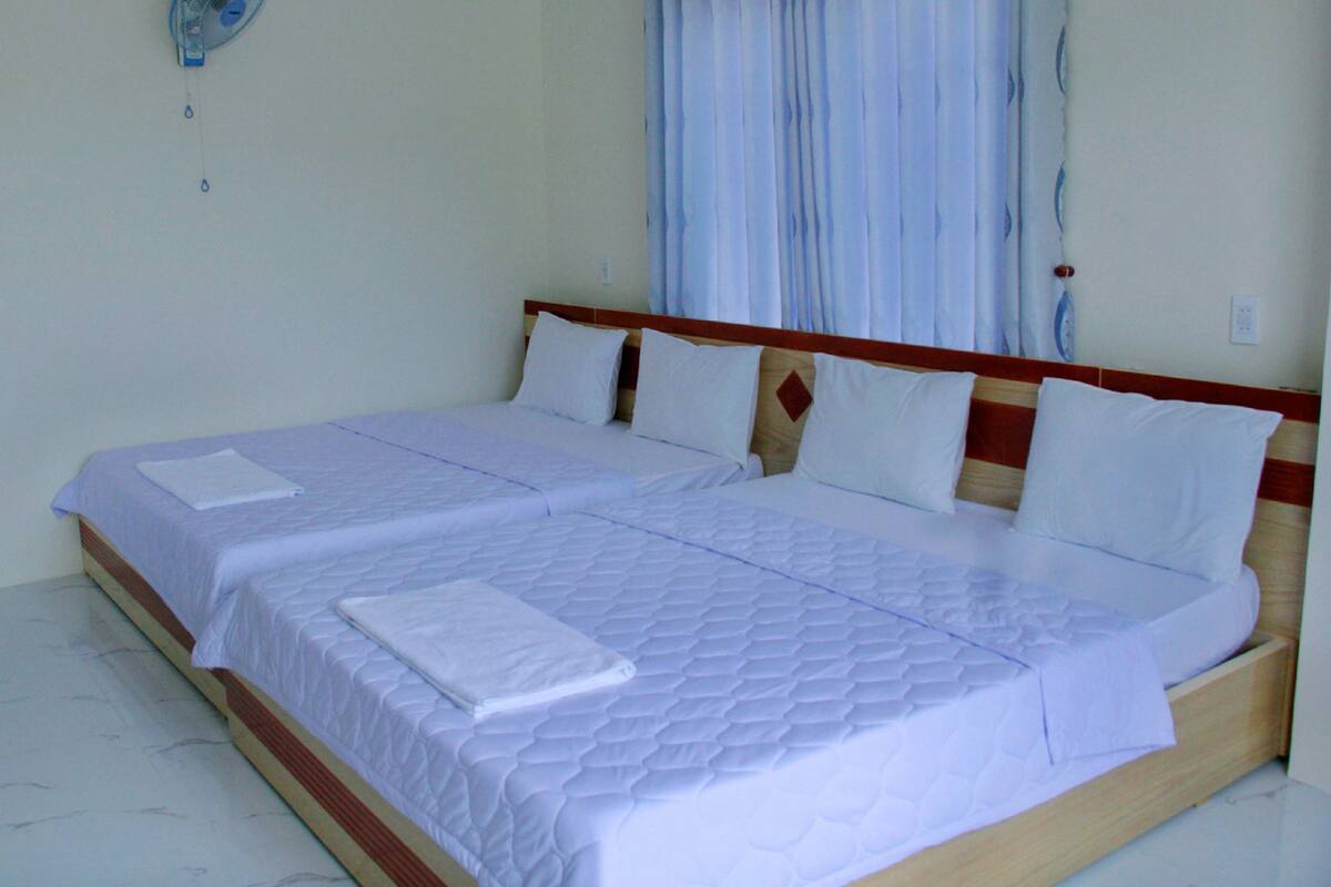 Desk, free WiFi, bed sheets