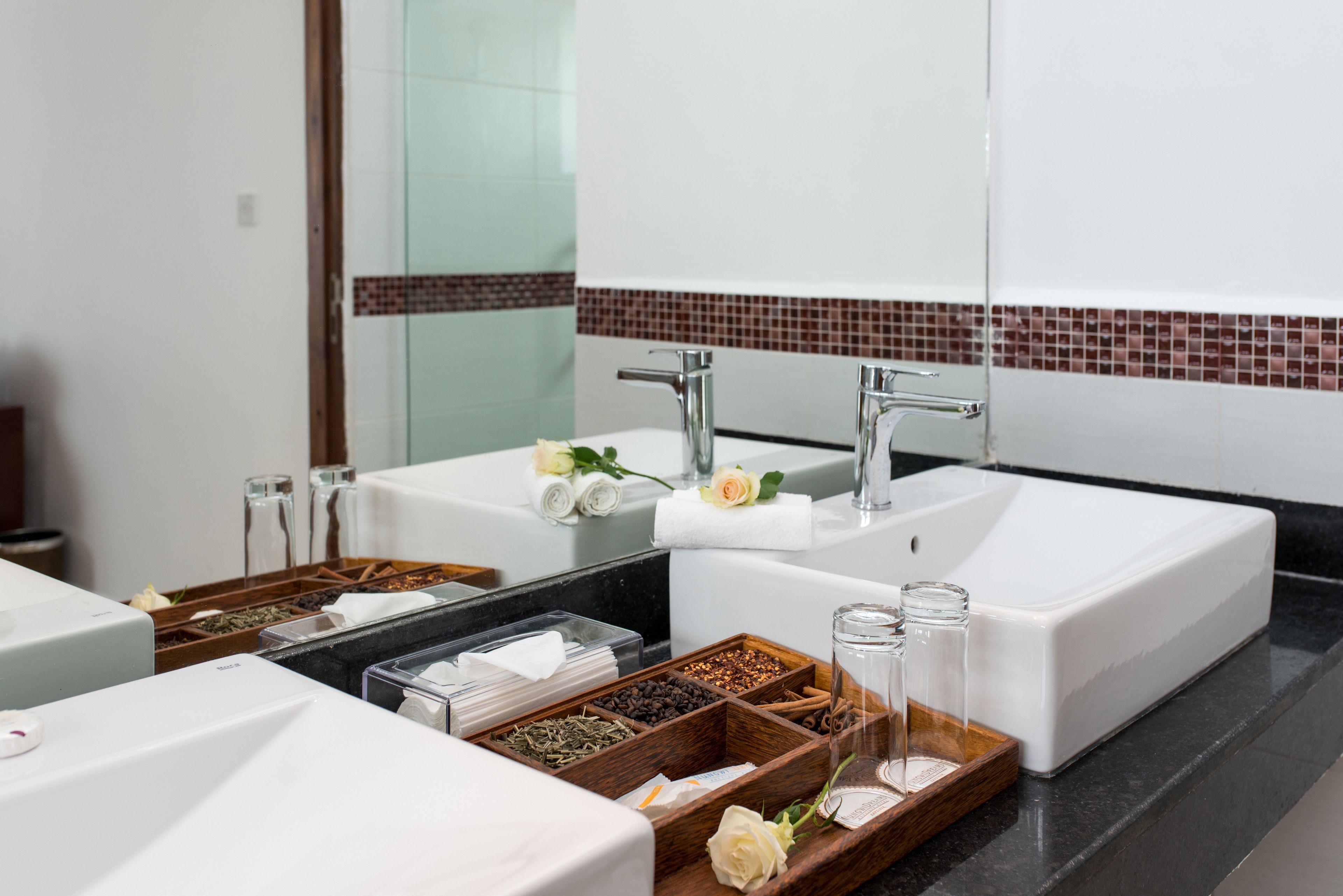 shower, eco-friendly toiletries, hair dryer, slippers