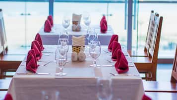 Breakfast, lunch served; local and international cuisine, beach views