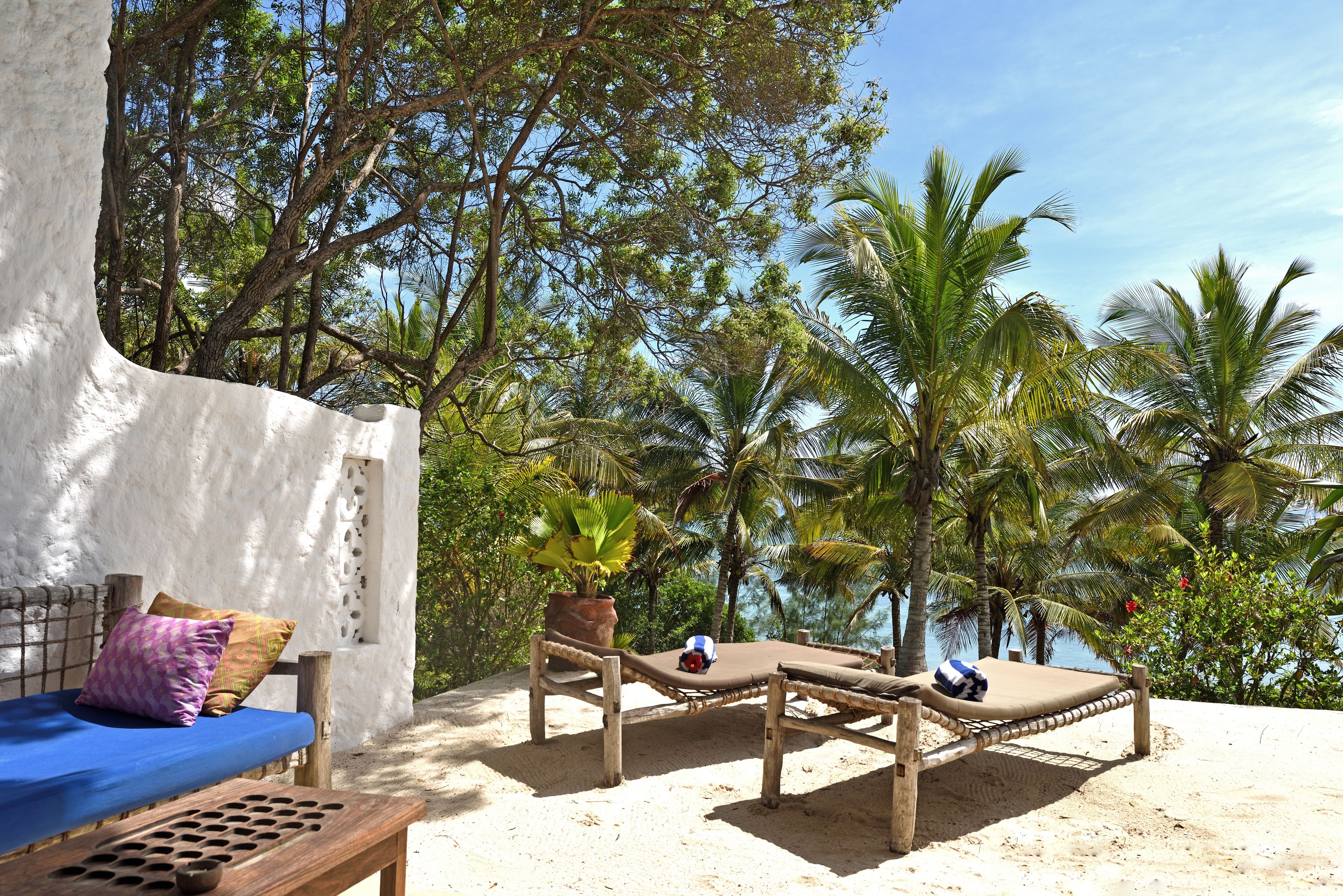 高級雙人或雙床房, 1 間臥室, 海景 | 露台/庭院